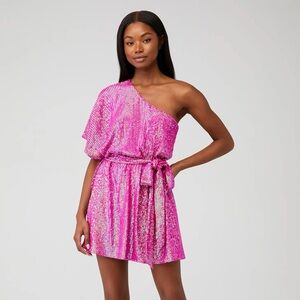 Show me your mumu Trish Dress Pink Disco Sequin